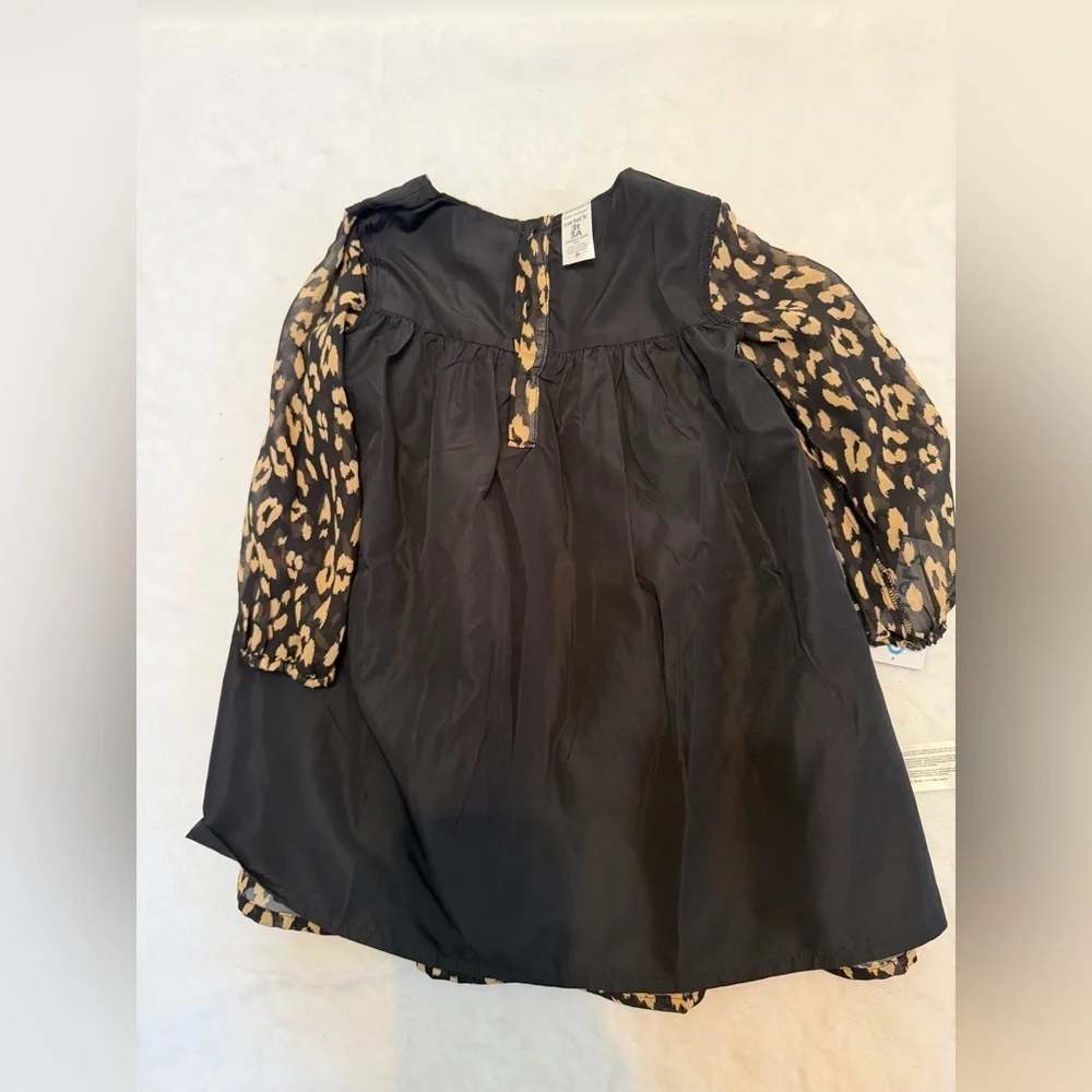 Carter's Size 3T Black and Gold Patterned Kids Dress